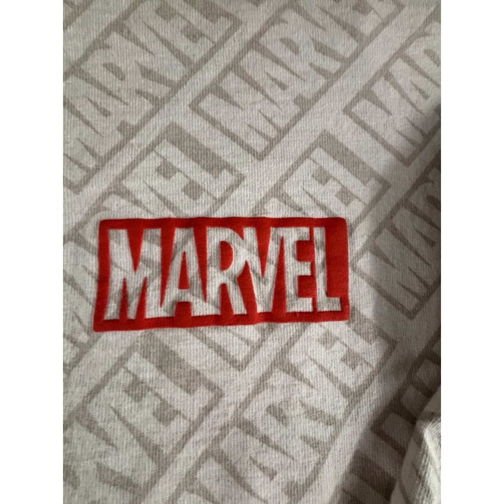 Marvel Spirit Jersey XL White All-Over Logo Long Sleeve Shirt Red Icons - Picture 4 of 13